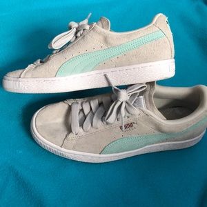 puma vikky v2 suede - grey / island paradise
